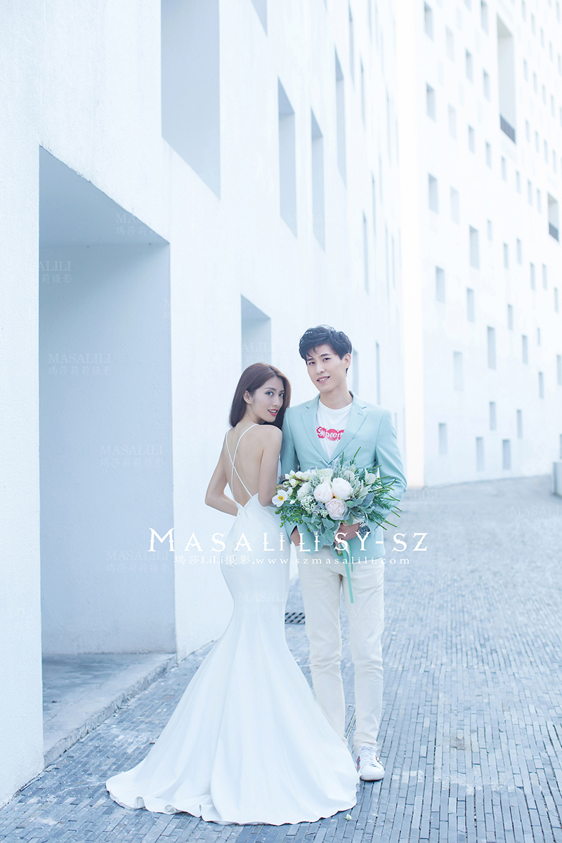 清新校园风／深圳大校园理工楼婚纱照