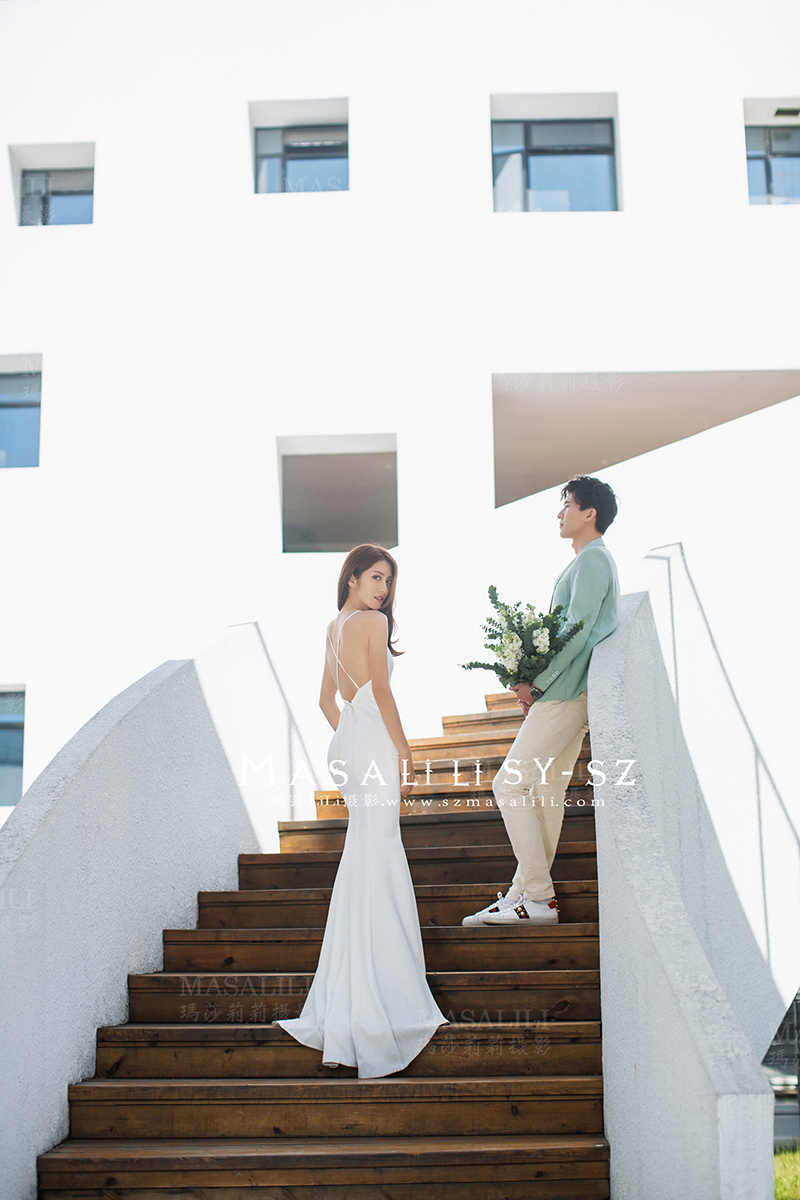 清新校园风／深圳大校园理工楼婚纱照