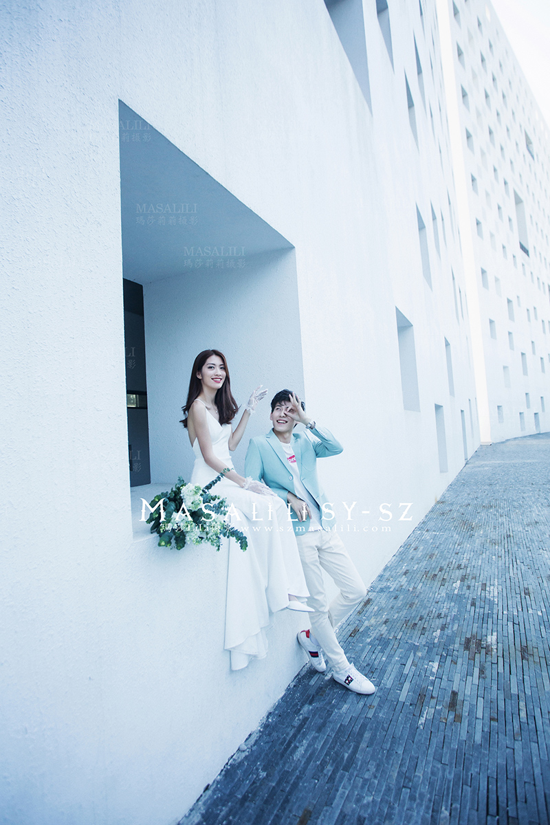 清新校园风／深圳大校园理工楼婚纱照