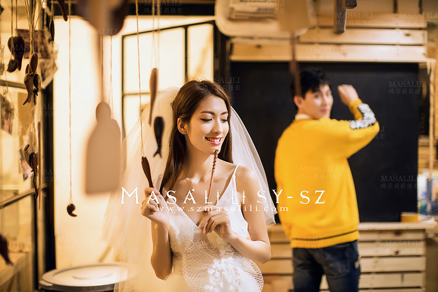 咖啡屋木艺手工馆婚纱照深圳婚纱摄影工作室瑪莎莉莉出品