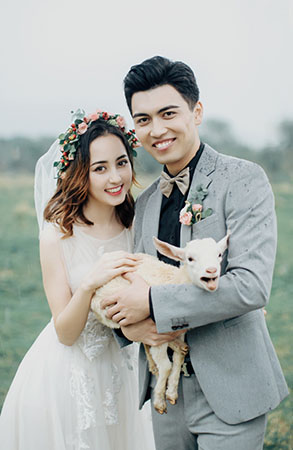 买先生夫妇青青牧场旅拍小清新婚纱照                      深圳婚纱摄影工作室玛莎莉莉出品 