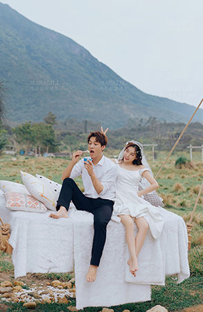 唐先生&江小姐夫妇深圳最美海岸线青青牧场旅拍婚纱照                           瑪莎LiLi出品