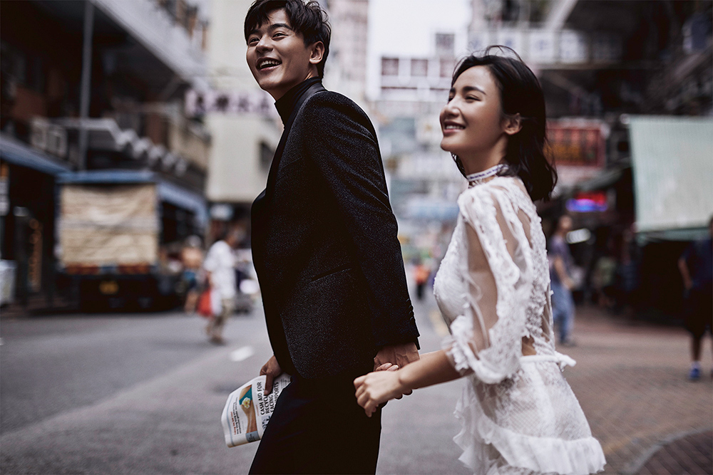香港旅拍婚纱照尖沙咀街景.    深圳婚纱摄影玛莎莉莉摄影