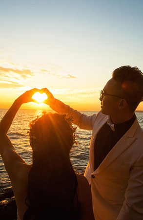 刘先生&刘小姐幸福浪漫海景婚纱照深圳最美夕阳婚纱照拍摄地玛莎莉莉出品客照分享