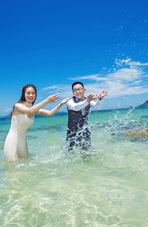 侯先生&董小姐海角七号线路                                                                                                                                                                                               鱼美人海滩夕阳婚纱照