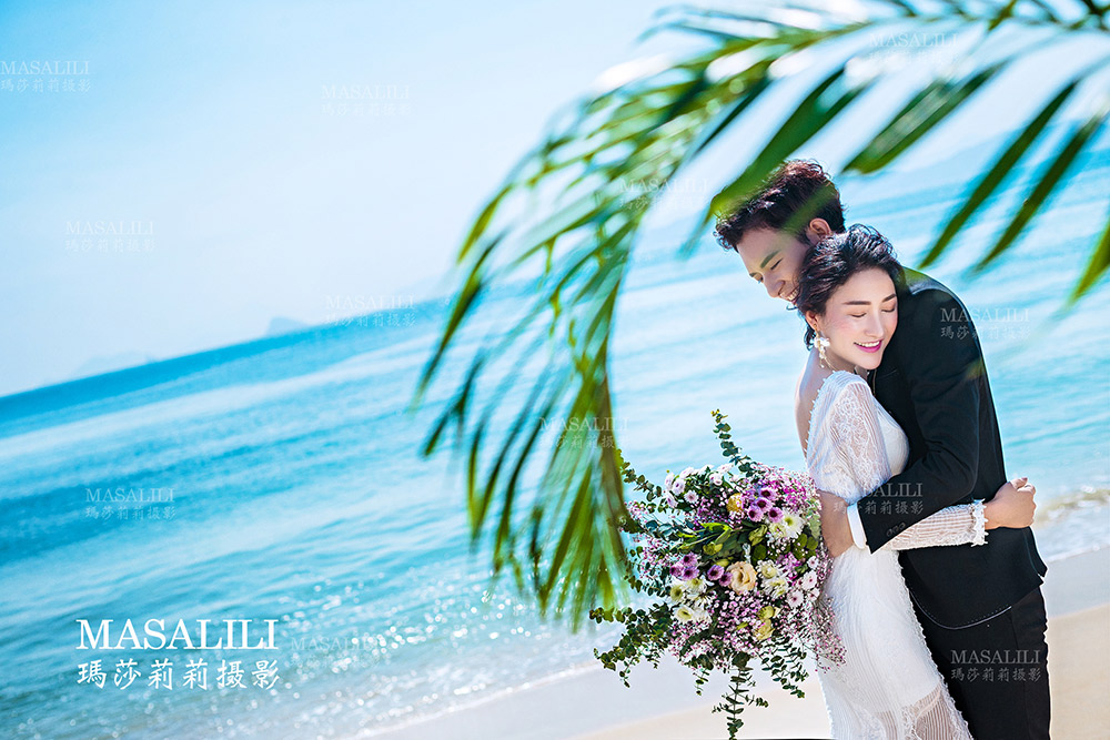蔚蓝海岸私家海滩 ／深圳海景婚纱照瑪莎LiLi出品