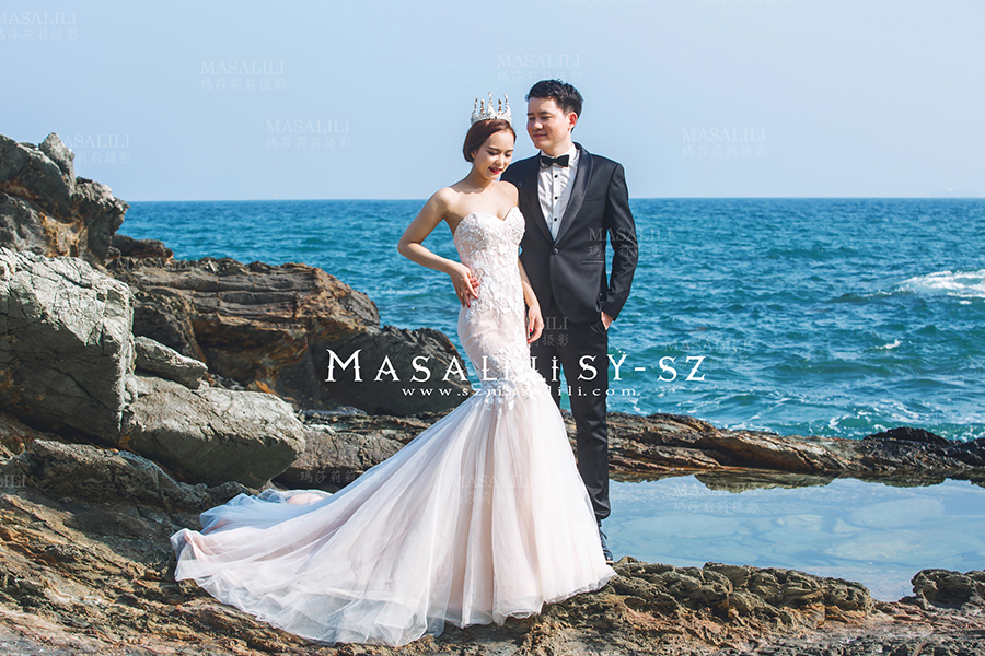 王先生&陆小姐夫妇幸福浪漫婚纱照                      旅拍海景婚纱照深圳最美海岛婚纱照旅游婚纱摄影瑪莎莉莉出品