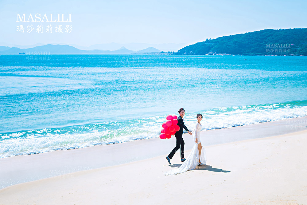 蔚蓝海岸私家海滩 ／深圳海景婚纱照瑪莎LiLi出品