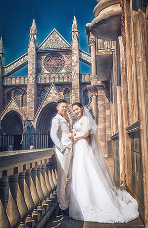 丁先生&井小姐夫妇浪漫婚纱照深圳玫瑰小镇拍摄基地