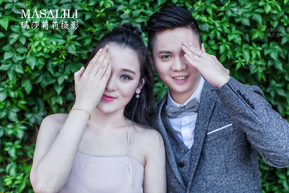 丁先生&井小姐夫妇浪漫婚纱照深圳玫瑰小镇拍摄基地