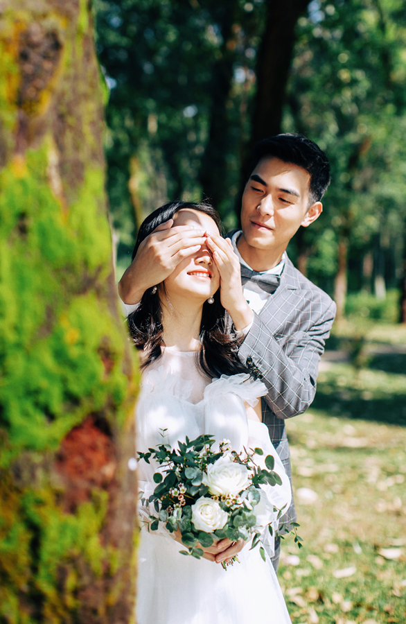 林小姐夫妇唯美森系婚纱照