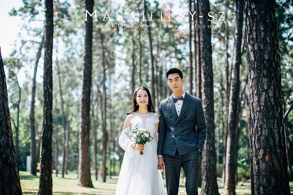 林小姐夫妇唯美森系婚纱照