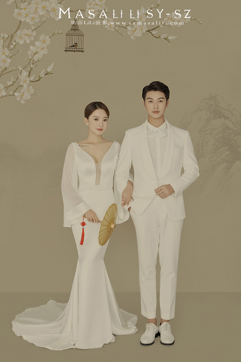 工笔画                深圳婚纱照古风婚纱照