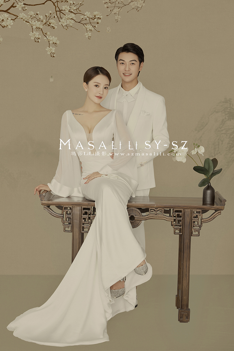 工笔画                深圳婚纱照古风婚纱照