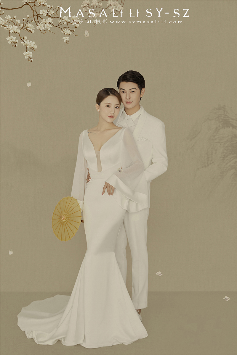 工笔画                深圳婚纱照古风婚纱照