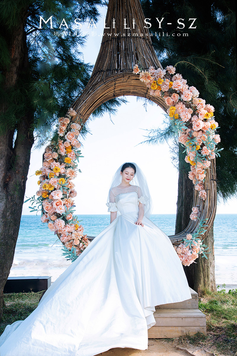 薛小姐夫妇浪漫海景森系婚纱照                 深圳婚纱摄影