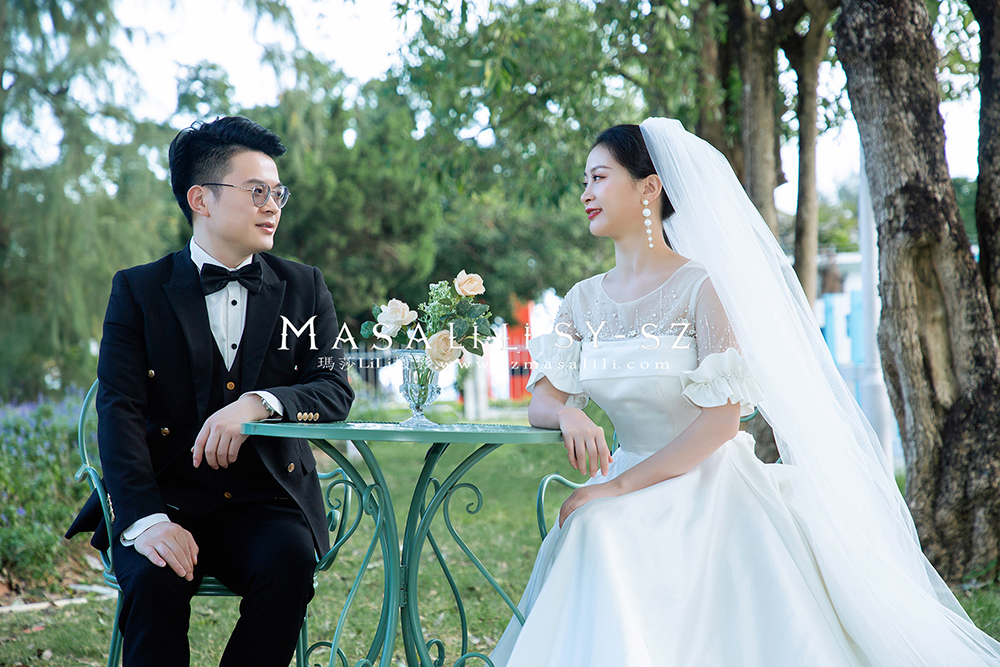 薛小姐夫妇浪漫海景森系婚纱照                 深圳婚纱摄影