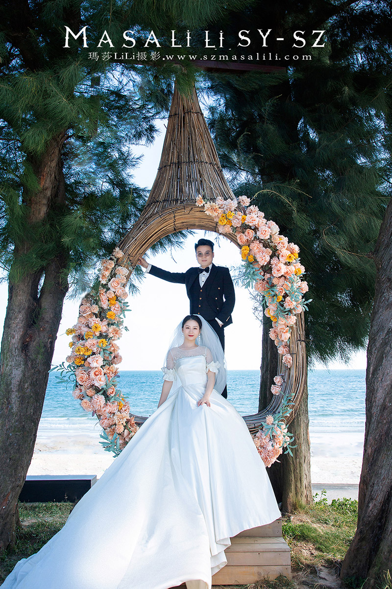 薛小姐夫妇浪漫海景森系婚纱照                 深圳婚纱摄影