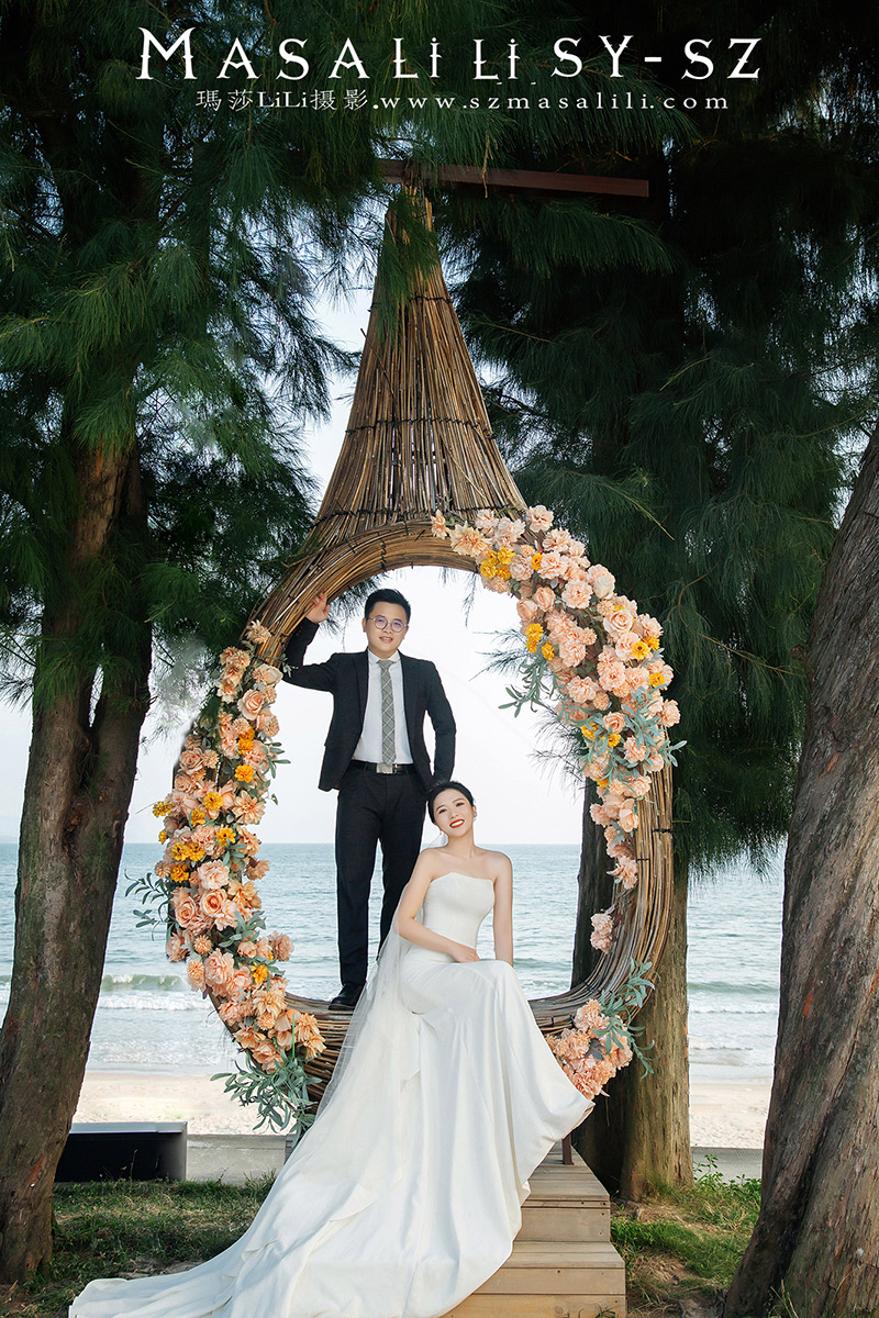 姚小姐夫妇浪漫海景森系婚纱照                        深圳婚纱摄影工作室