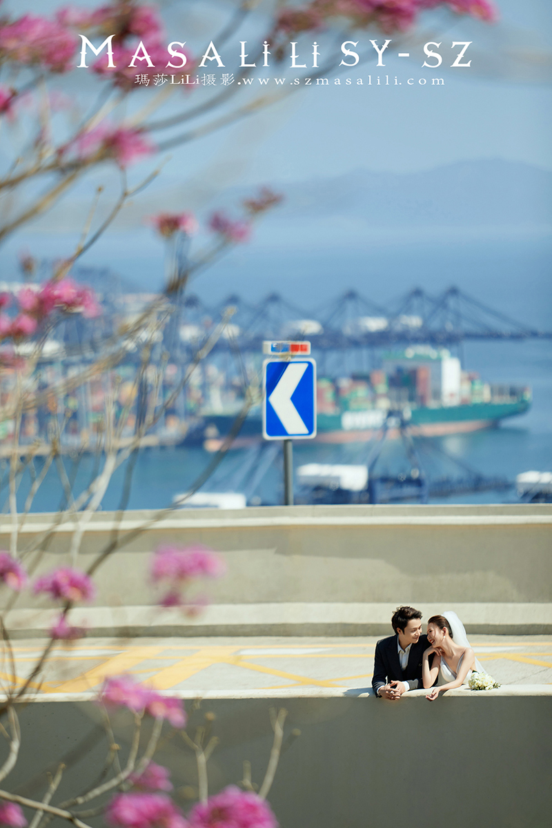 夏先生&吴小姐生城市旅拍盐田港码头婚纱照                            深圳婚纱摄影