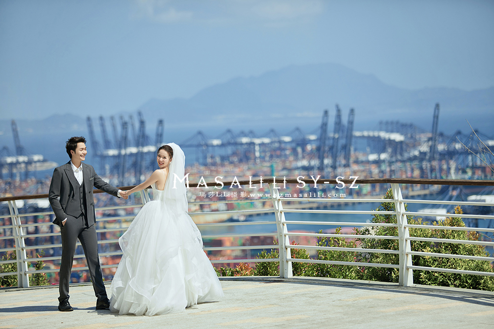 夏先生&吴小姐生城市旅拍盐田港码头婚纱照                            深圳婚纱摄影