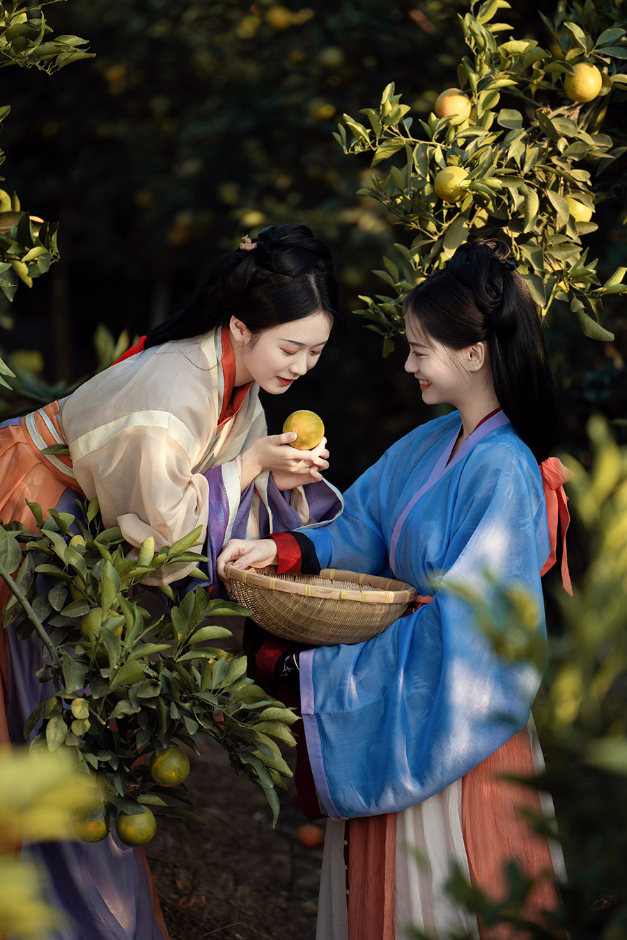 橘子园汉服闺蜜照                   深圳汉服写真