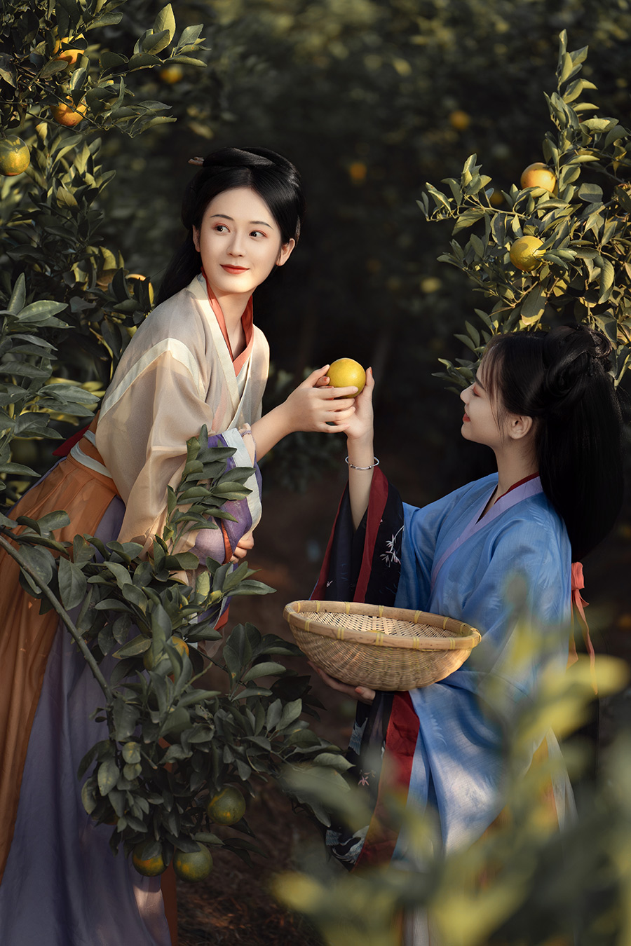 橘子园汉服闺蜜照                   深圳汉服写真