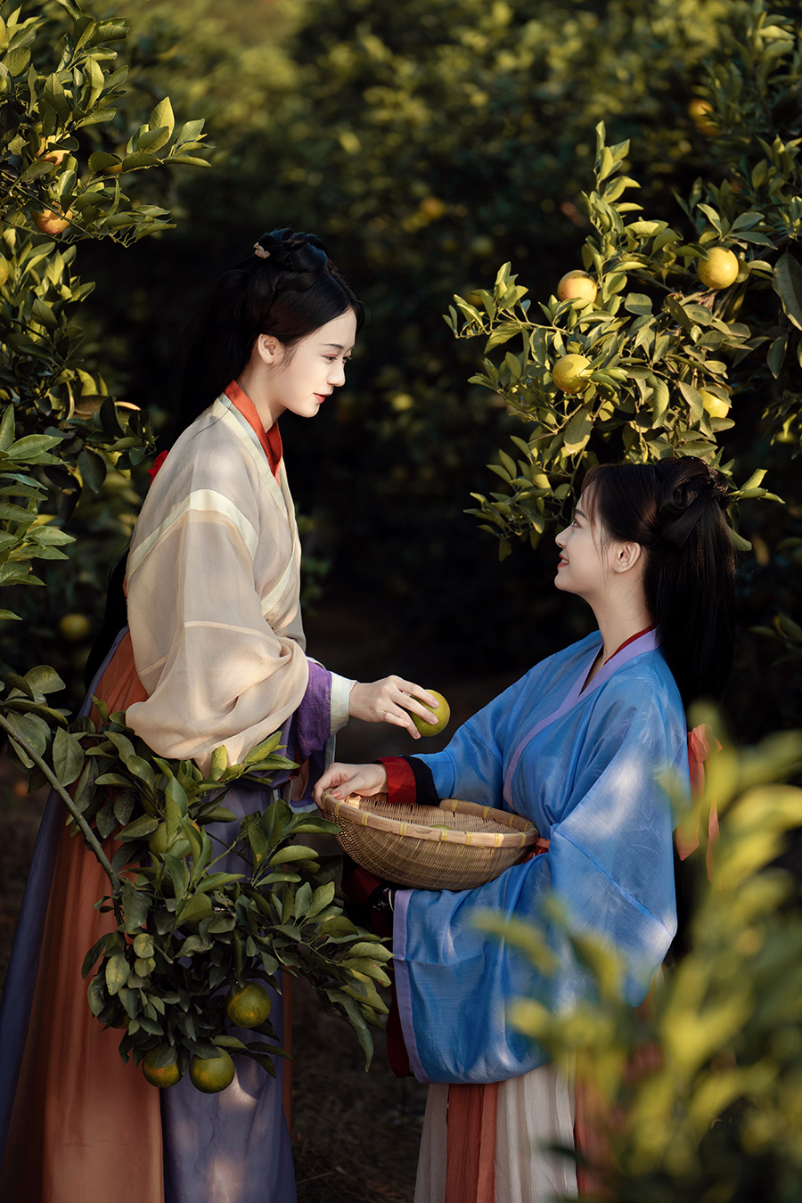 橘子园汉服闺蜜照                   深圳汉服写真