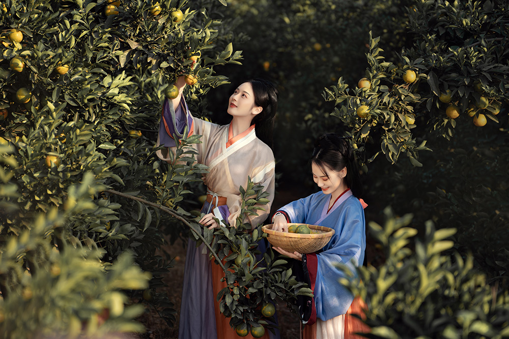 橘子园汉服闺蜜照                   深圳汉服写真