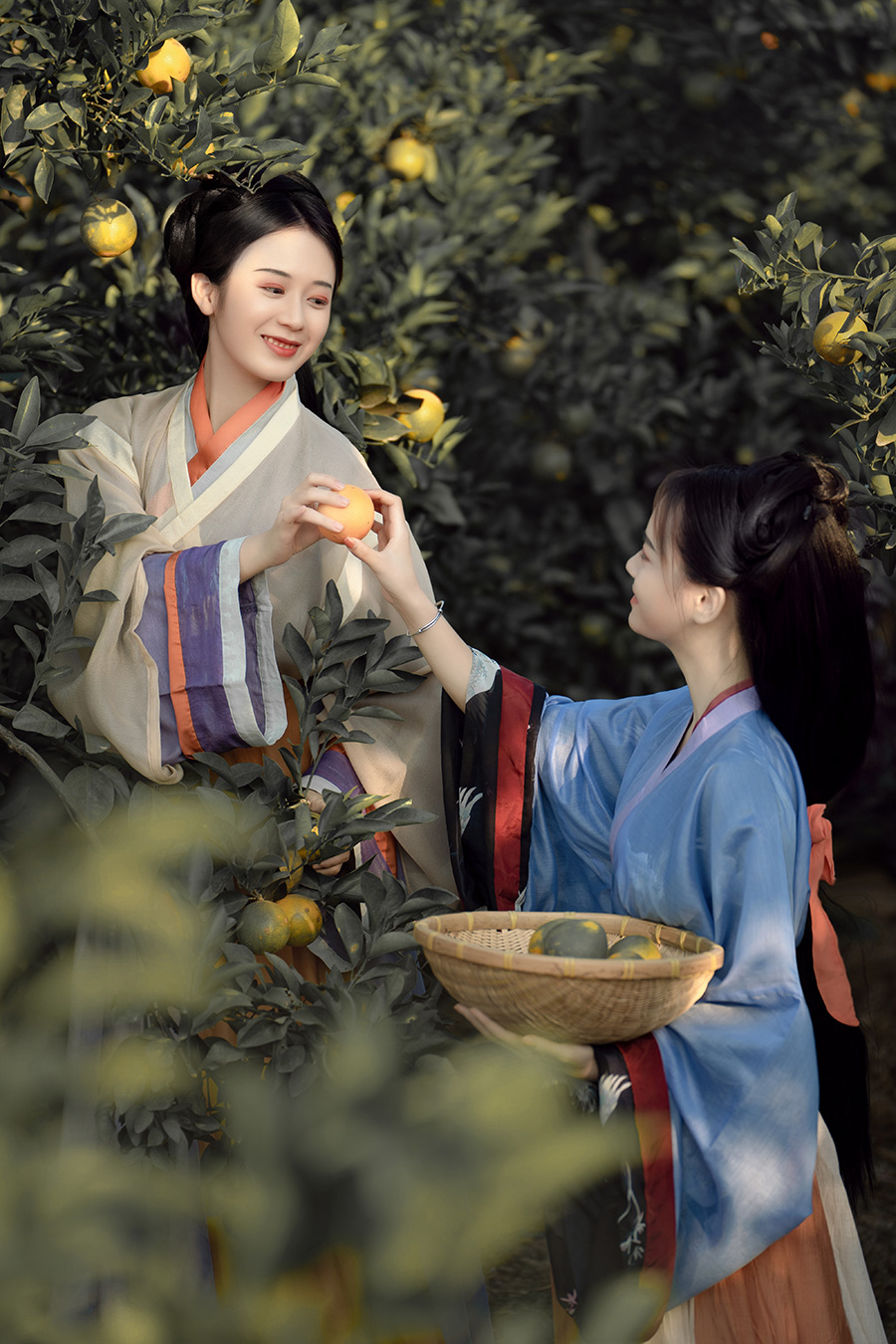 橘子园汉服闺蜜照                   深圳汉服写真